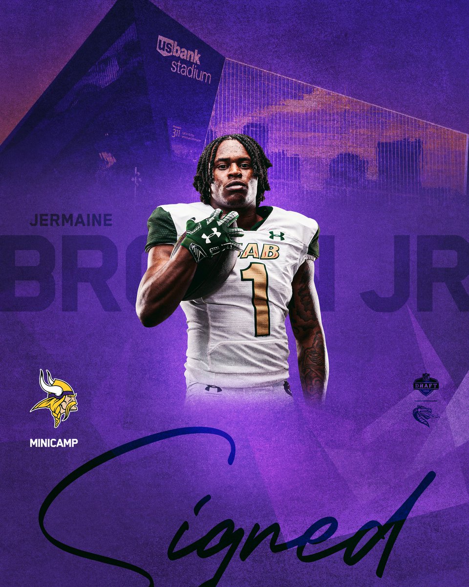 𝐒𝐊𝐔𝐋𝐋 + 𝐒𝐊𝐎𝐋 Jermaine Brown Jr. is headed to Minnesota for the Vikings rookie minicamp! #WinAsOne | #Skol