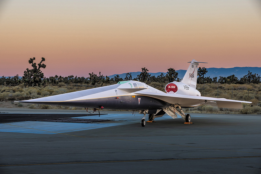 Earlier this year, NASA and Lockheed Martin unveiled the X-59 quiet supersonic research aircraft at a rollout ceremony. More on NASA's Quesst mission to demonstrate supersonic flight without generating loud sonic booms in #ASQ's latest Up to Speed: s.si.edu/4deuU1x