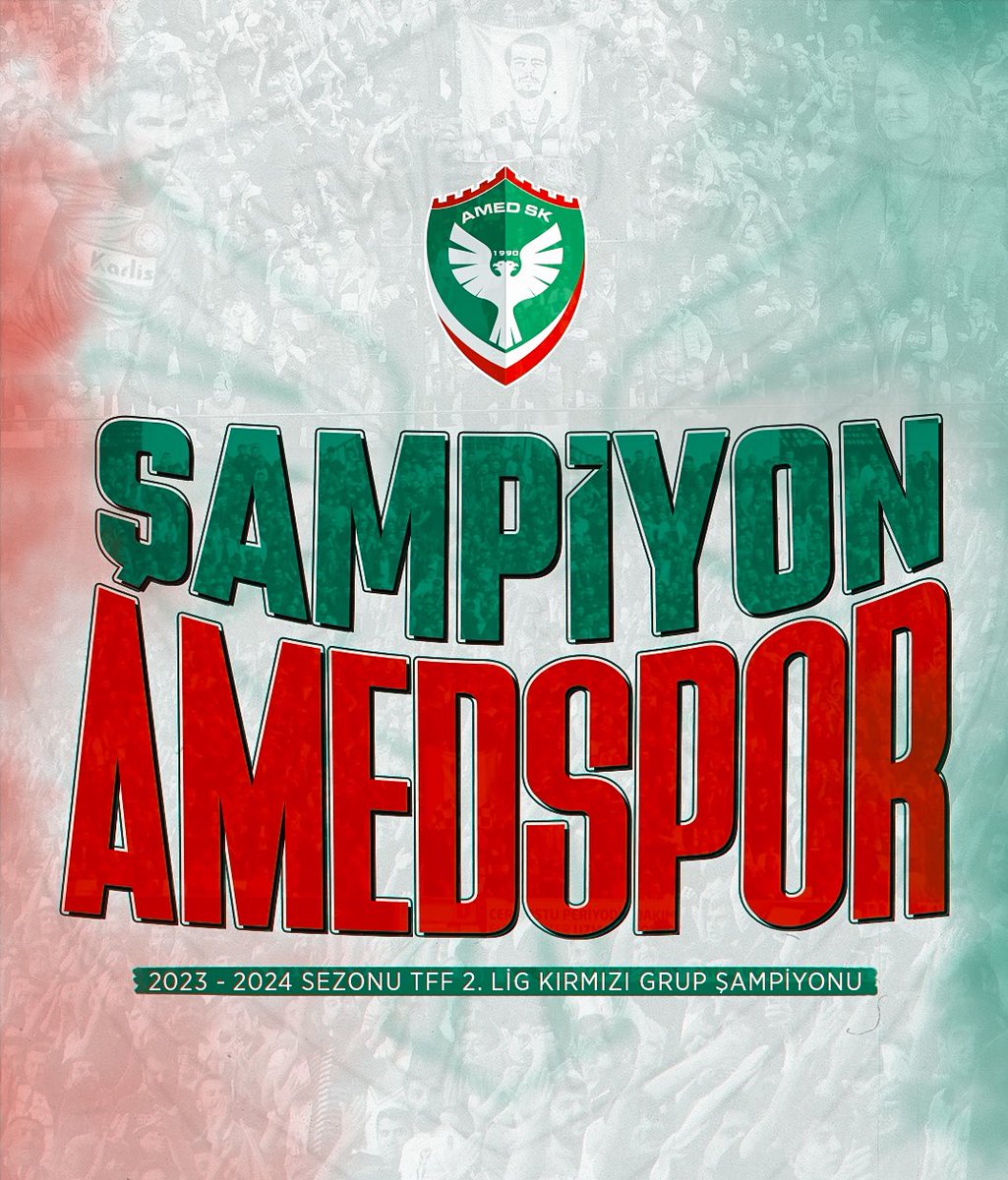 Tebrikler #Amedspor 👏 Şampiyon #Amedspor 🥇🏆