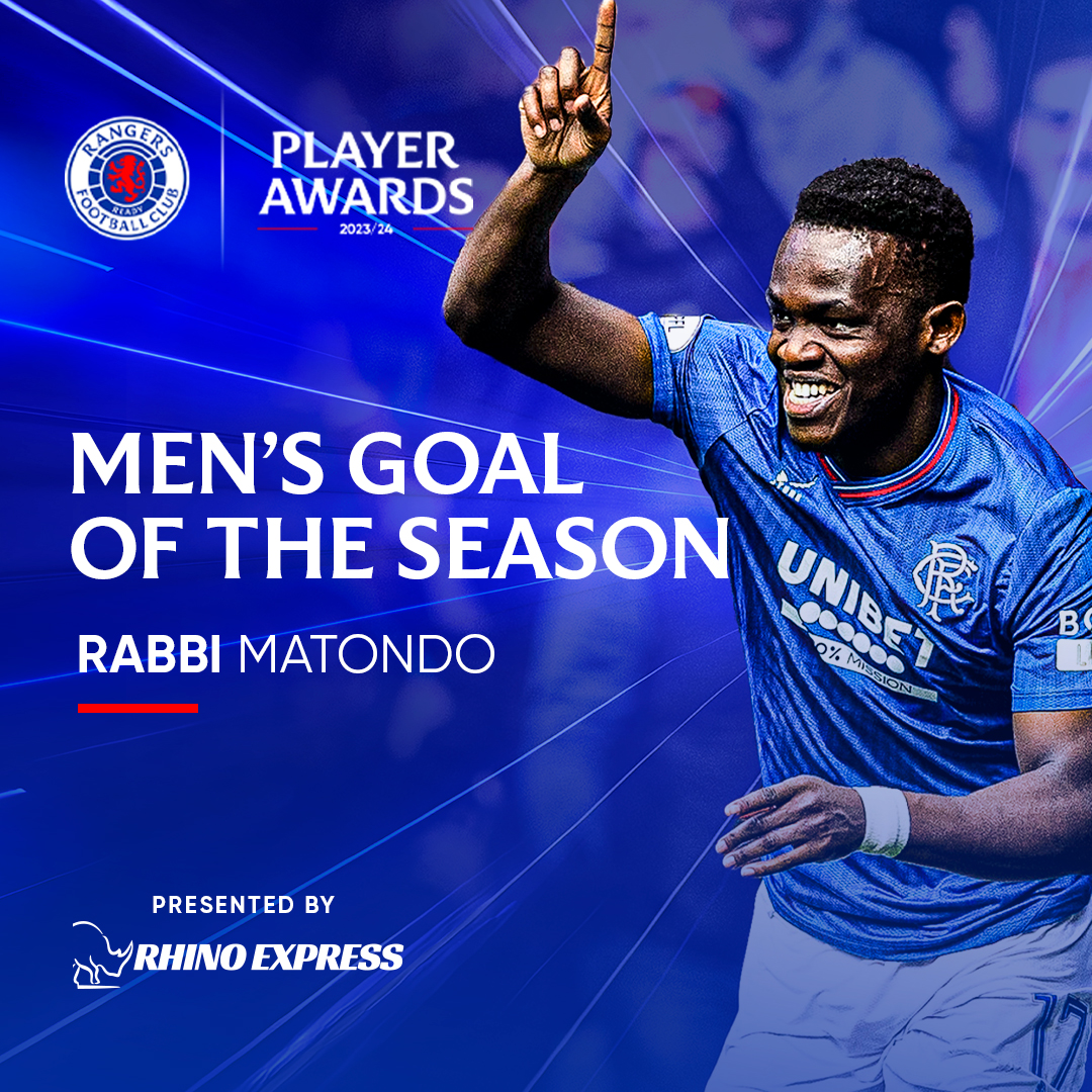 Men’s Goal of the Season - Rabbi Matondo vs Celtic | #RangersPOTY

👏 Congratulations, @rabbi_matondo.