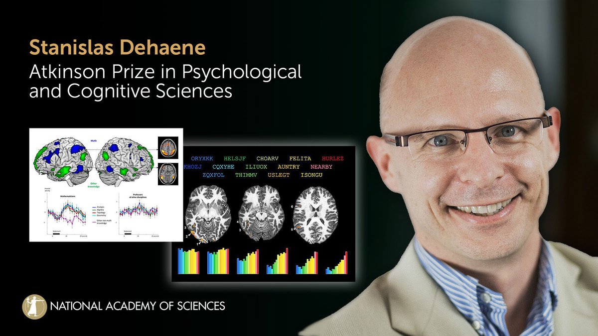 Accepting the first #NASaward of the ceremony, the 2024 Atkinson Prize in Psychological and Cognitive Sciences, is #NASmember Stanislas Dehaene of @Inserm for his groundbreaking work on brain circuitry. #psychology #neuroscience #NAS161

Watch live: ow.ly/qTqX50RqeiM