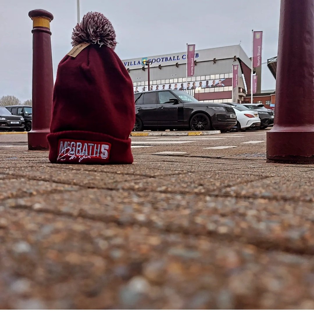 My new beanie 1st trip over to villa park this weekend..... available from @Paulmcgrath5 and for a great cause #UTV