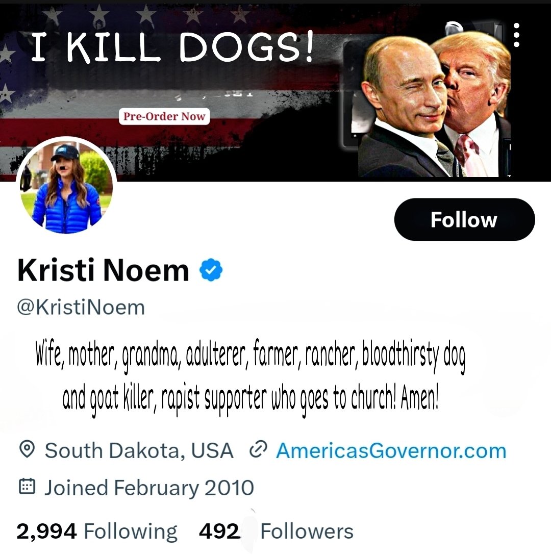 @KristiNoem I like that you updated your profile!!