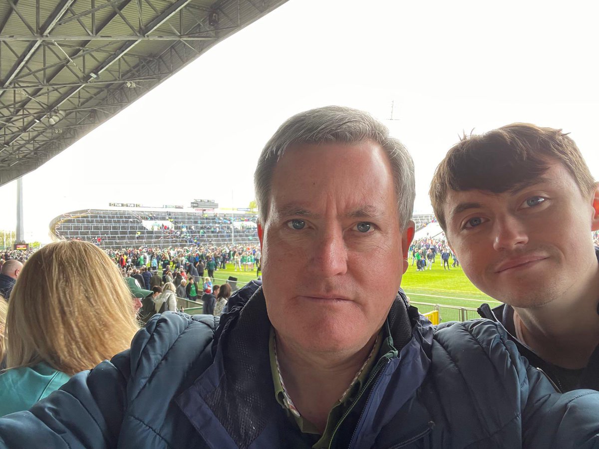 Great to be in @LITgaelicground today with my son Martin to watch @LimerickCLG senior hurlers resounding victory over Tipperary in @MunsterGAA championship. A brilliant performance from Player of the Match, Peter Casey, who we wish well with his recovery after injury today.