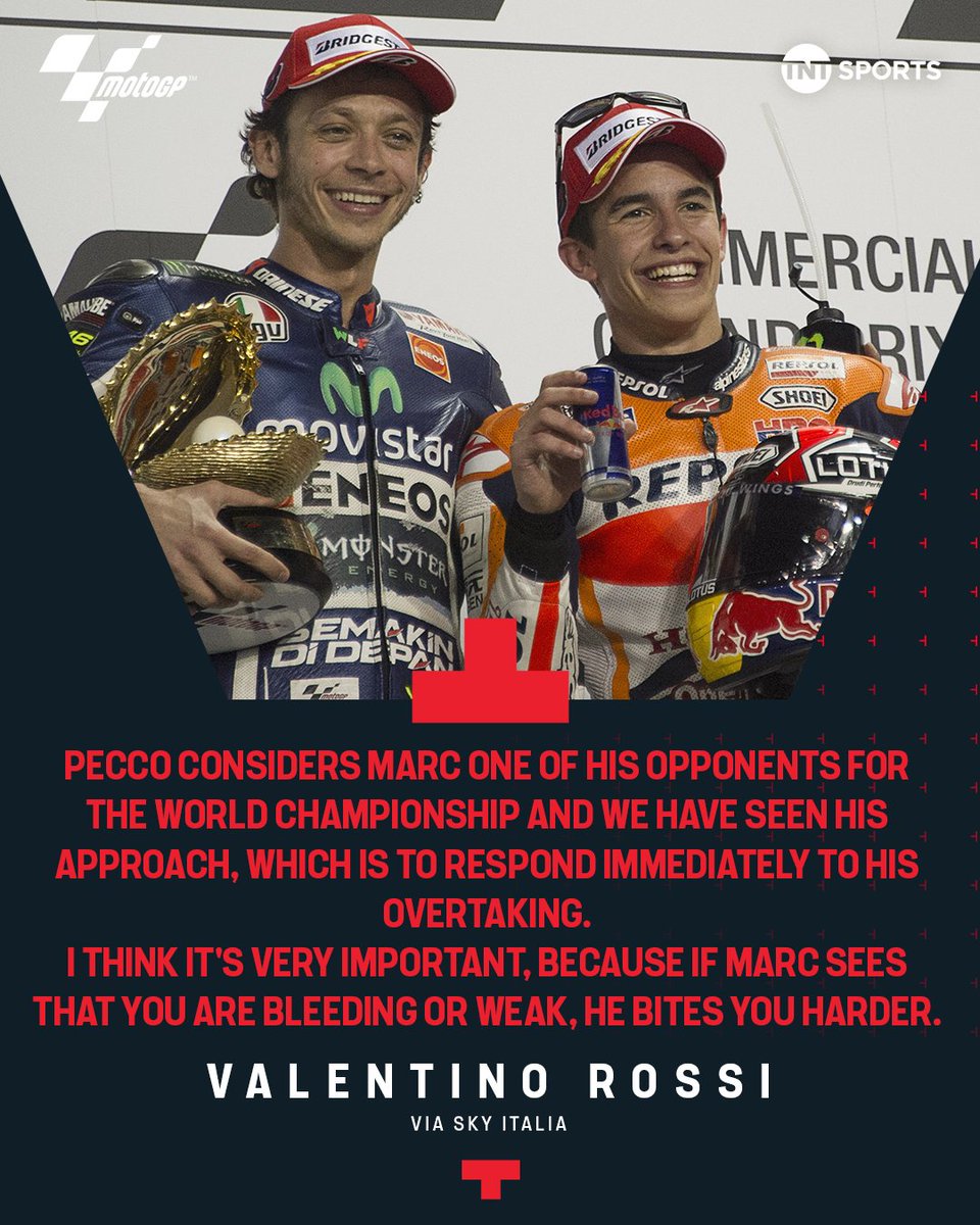 𝘼 𝙝𝙞𝙣𝙩 𝙤𝙛 𝙖 𝙘𝙤𝙢𝙥𝙡𝙞𝙢𝙚𝙣𝙩 𝙩𝙝𝙚𝙧𝙚? 👀 

Valentino Rossi knows all about duelling with Marc Marquez ⚔️ 

#MotoGP | #SpanishGP