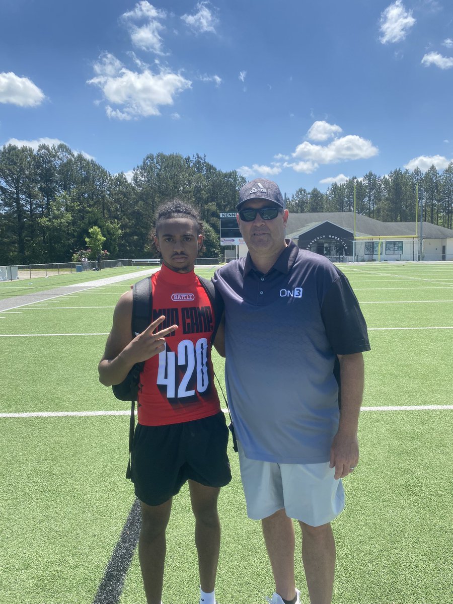 Had a great day at @TheMVPCamps and thankful for the opportunity to compete and chop it up with @RustyMansell_ ✅✅ First class camp! @RustyMansell_ @ChadSimmons_ @TheMVPCamps — @MattDeBary @RecruitGeorgia @On3Recruits @Coach_MKemper @CoachRonGardner @CoachMartin50