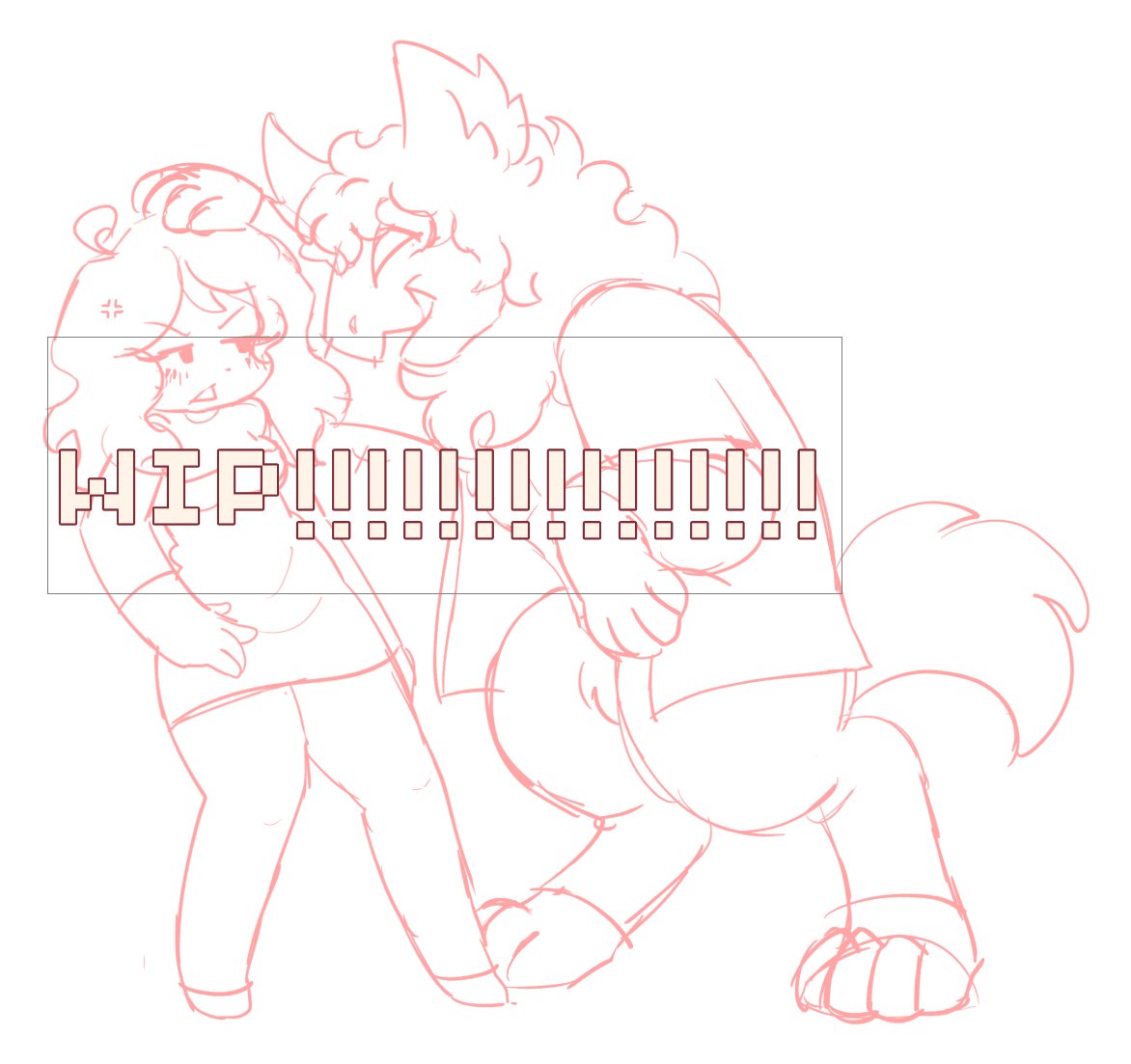 i never post wips here so figure i'll post a lil comm wip!