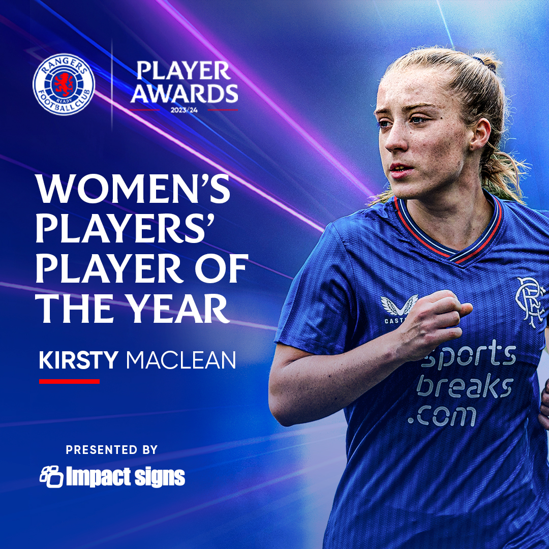 🏅 Women's Players' Player of the Year Award | #RangersPOTY

👏 Congratulations, @KirstyMaclean_.