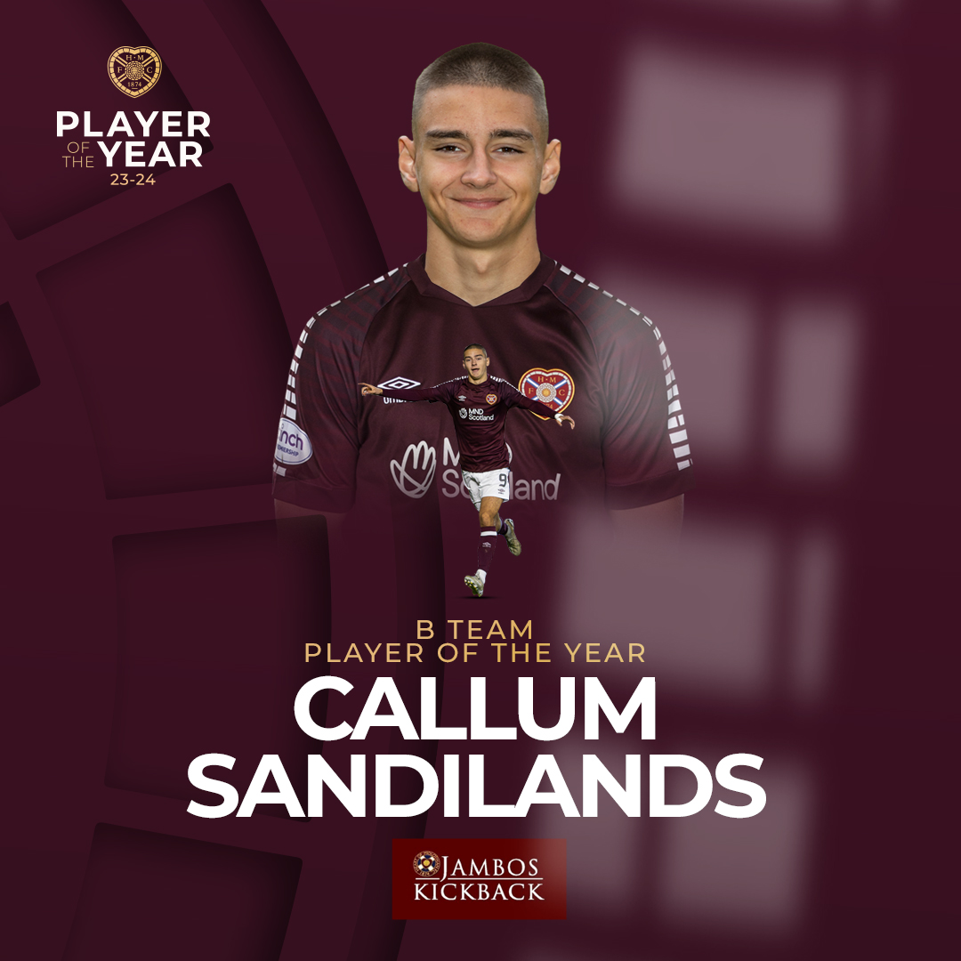 🏅 Your B Team POTY award goes to Callum Sandilands 🤝 Sponsored by @jamb0skickback