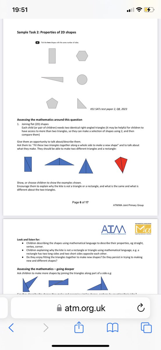 @newtosltchat @ATMMathematics @Mathematical_A We’ve taken some of the key KS1 Qs and reworked them to include mathematical thinking and so they can be used practically to inform teaching. Eg