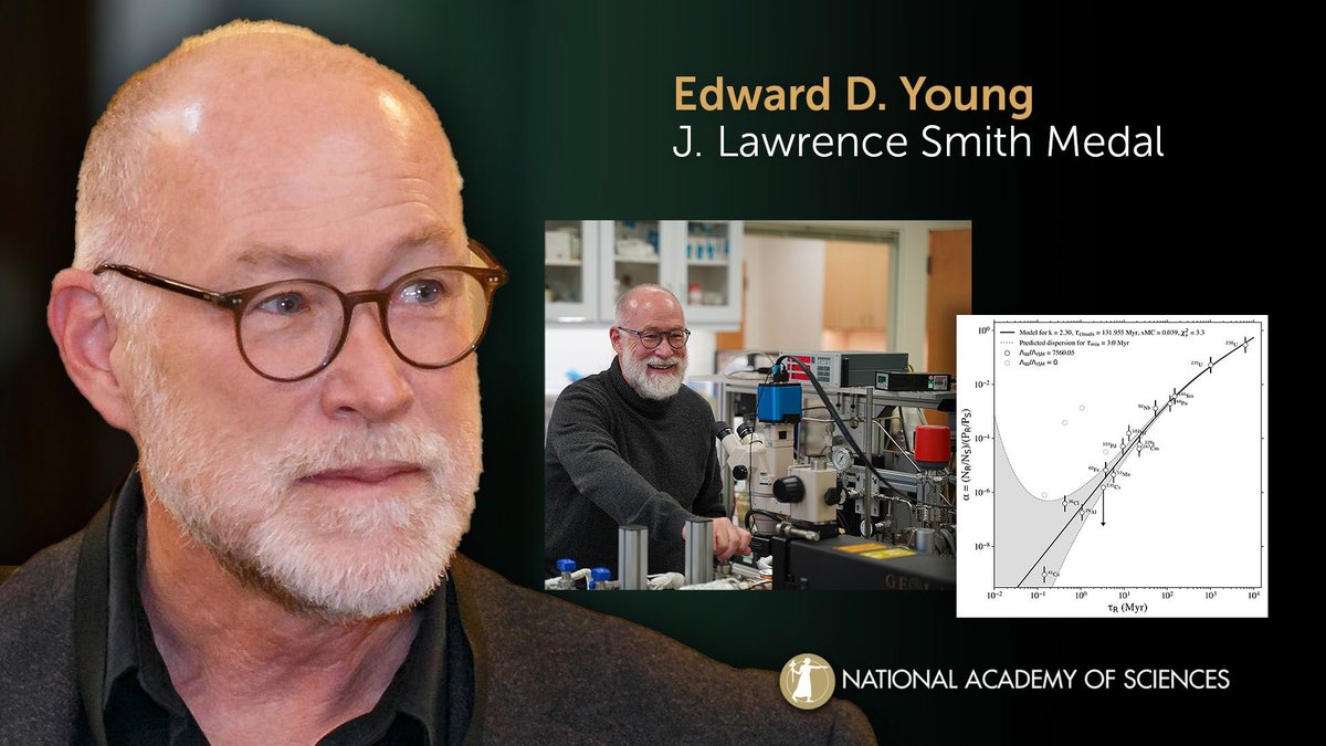 Accepting the 2024 J. Lawrence Smith Medal is Edward D. Young of @UCLA for his contributions to cosmochemistry and meteor science. #cosmochemistry #geology #NAS161 #NASaward Watch live: ow.ly/q03E50Rqelx