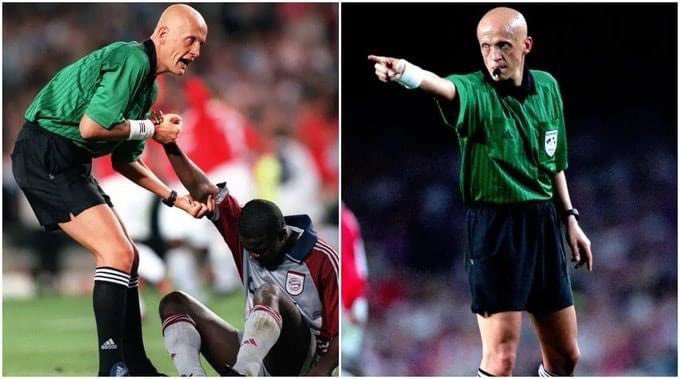 🚨🔴🗣️Pierluigi Collina, when asked about the most the greatest moment of his career: 'We were in the last two minutes, and I saw the Bayern players on the bench ready to celebrate their title. The fans were hugging each other in the stands waiting for my final whistle. Then…