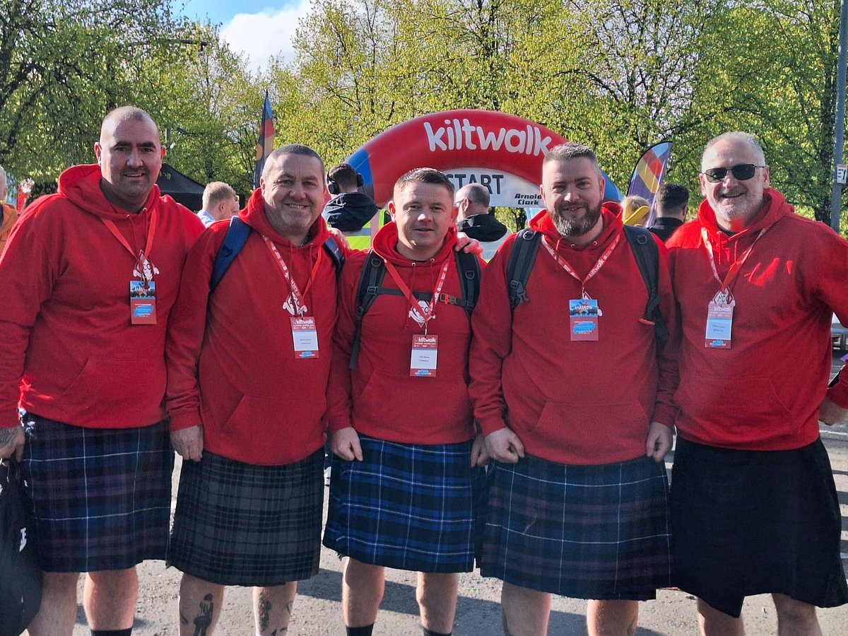 Done the kiltwalk today legs are in bits but worth every step for a great cause 👍♦️