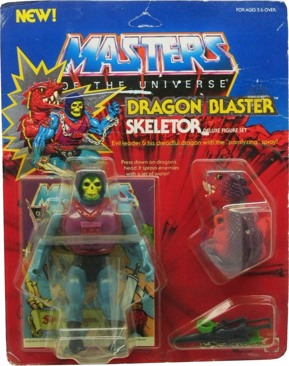 Check out Dragon Blaster Skeletor who was released as part of the 4th wave of He-Man Masters of the Universe figures in 1985. What was your favorite figure from the 4th wave?

#heman #mastersoftheuniverse #motu #actionfigures #saturdaycartoons #saturdaymorningcartoons #skeletor