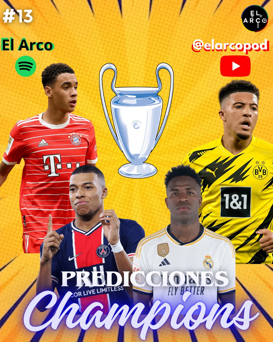 elarcopod's tweet photo. NUEVO EPISODIO ‼️⚠️

LLEGAN LAS SEMIS DE CHAMPIONS

Real Madrid, Bayern de Múnich, Borussia Dortmund y PSG son los cuatro supervivientes de esta edición de la Liga de Campeones

¿Quiénes crees que serán los equipos que pelearán por el título? 💥

#ChampionsLeague #Football https://t.co/9ytrl8vJap