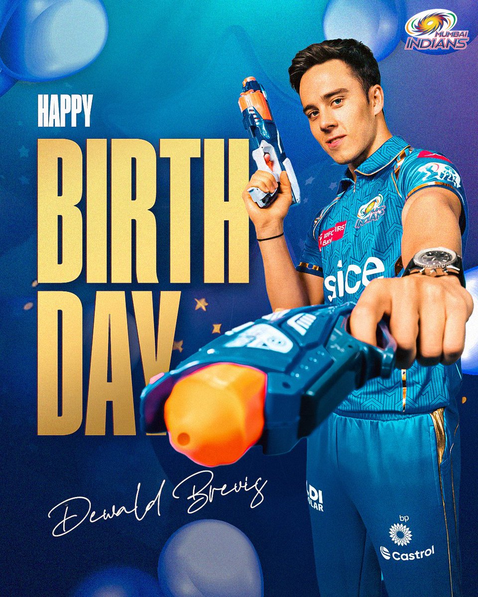 MAX dB levels for DB’s birthday 🔊💃🏻🕺🏻

Paltan, send your wishes for our boy 💙👇 

#MumbaiMeriJaan #MumbaiIndians | @BrevisDewald