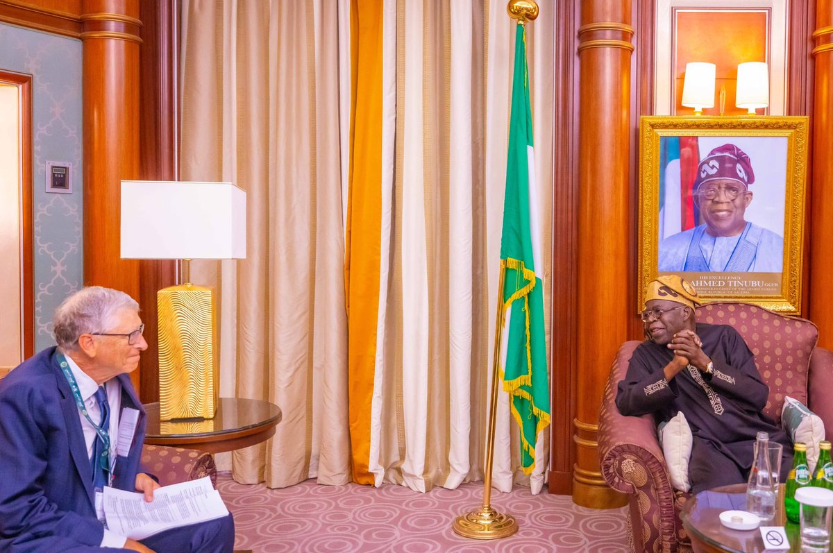 STATE HOUSE PRESS RELEASE PRESIDENT TINUBU TO BILL GATES: TECHNOLOGY IS THE ENEMY OF CORRUPTION; WE ARE INVESTING IN TECHNOLOGY TO ENSURE TRANSPARENCY AND ACCELERATE PERFORMANCE President Bola Tinubu says his administration is investing in technology that is tailored towards