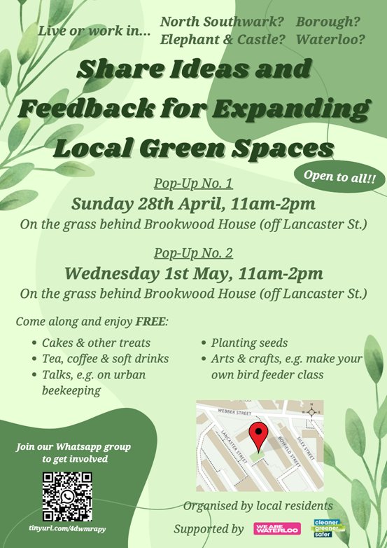 Not cycling, but still a great idea to create a new Local Green Space. Please drop in on Weds and learn more.