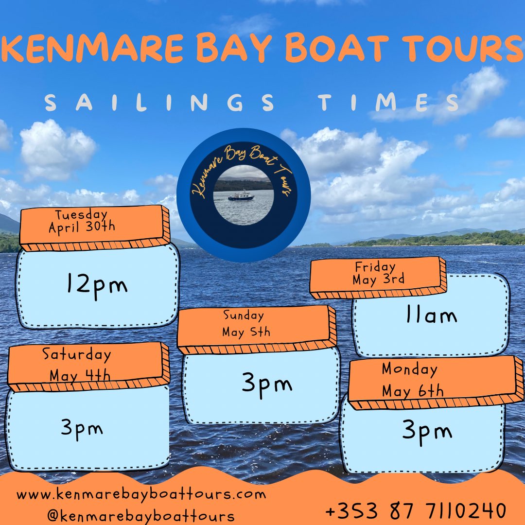 The May Bank Holiday Weekend is looming! Why not take a break, come explore Kenmare Bay, take a tour with us on the Doolin Discovery. For further information and make a booking go to kenmarebayboattours.com Or Call 087 7110240 #wildlife #marinelife #kenmarebay