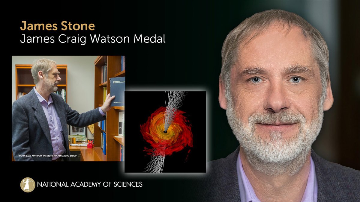 Accepting the 2024 James Craig Watson Medal is #NASmember James Stone of @the_IAS for his leading contributions to computational astrophysics. #astronomy #astrophysics #NAS161 #NASaward Watch live: ow.ly/HROA50RqelF