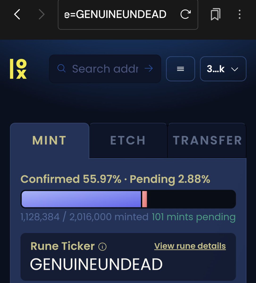 NO HYPE. NO INFLUENCERS. JUST GENUINE VIBES! #GenuineUndead luminex.io/runes/mint?run…
