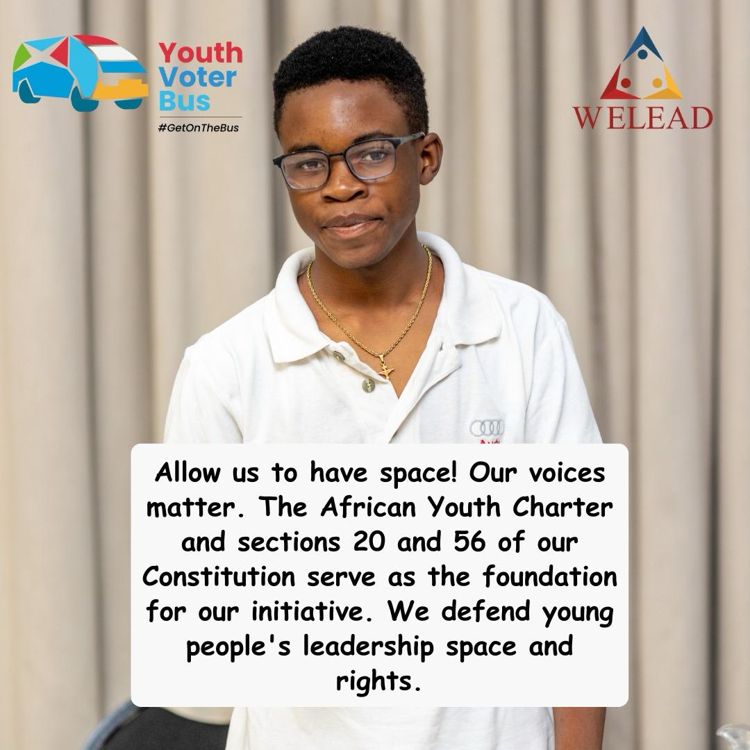 Allow us to have some space in governance processes, as a matter of fact it's our right. #YouthReforms #GetOnTheBus #YouthPower @weleadteam