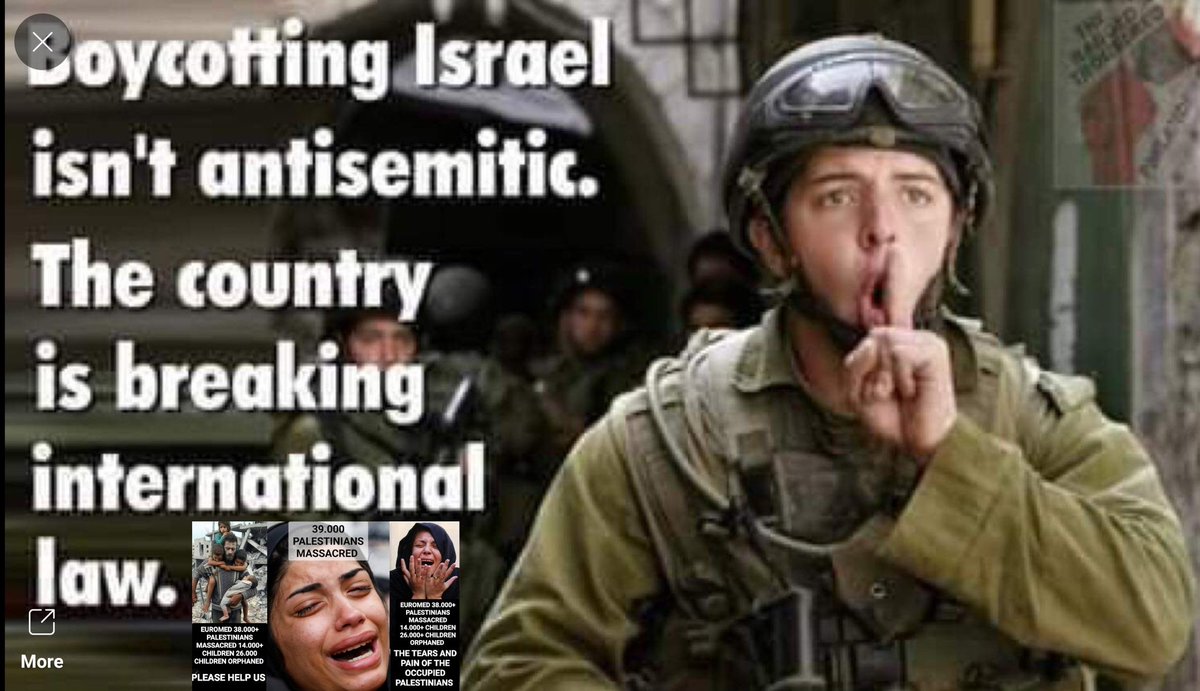 Boycofting lsrael  isn't antisemitic.  The country  is 
breaking international Law: EUROMED 40.000 PALESTINIANS MASSACRED