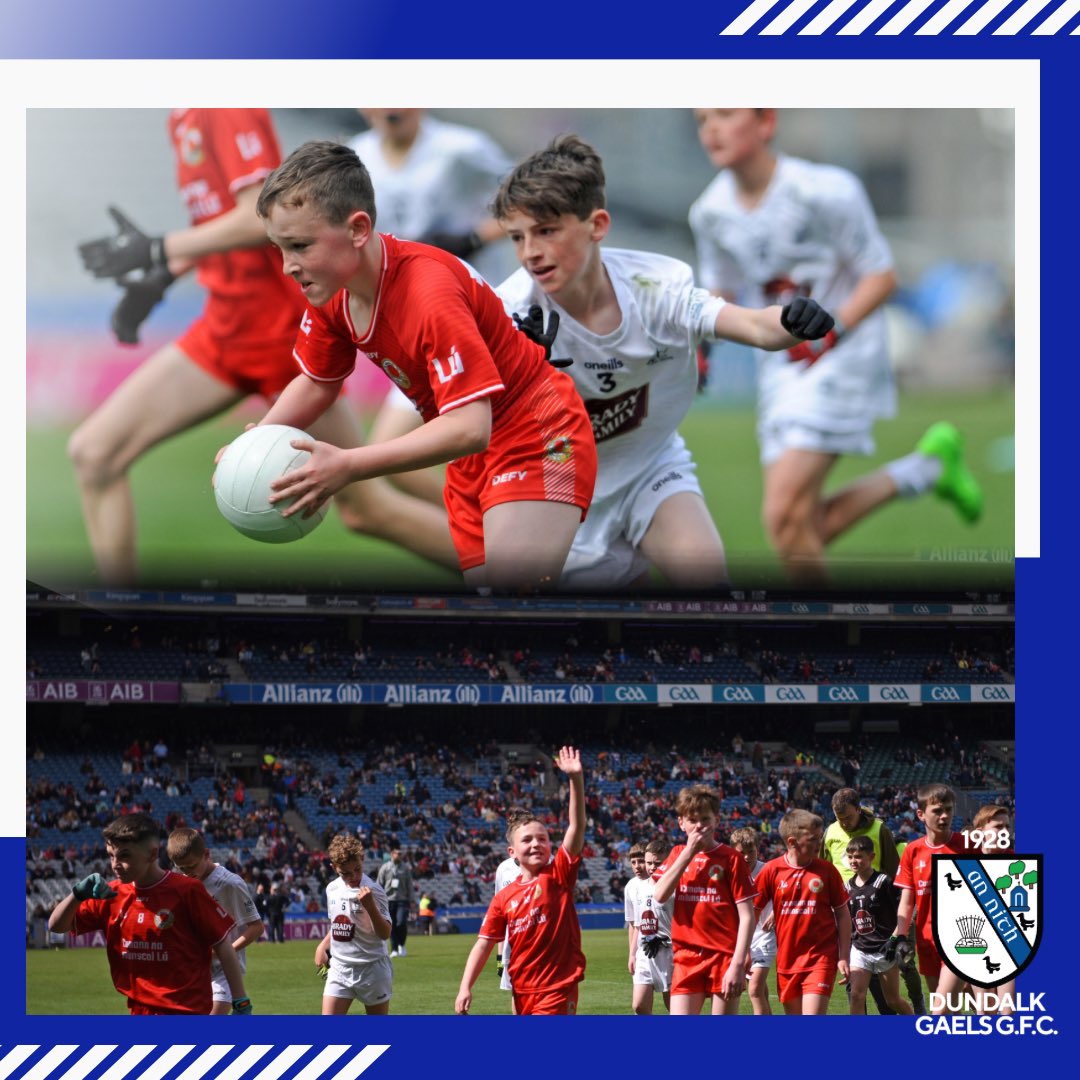 Well done to Gaels player and St Malachys BNS pupil Liam Matthews who was selected to represent Cumann na mBunscol Lú against a Kildare selection at half time of the Leinster semi final in Croke Park today 🔴⚪️🔵⚪️⚫️⚪️ #ClubSchoolCommunity