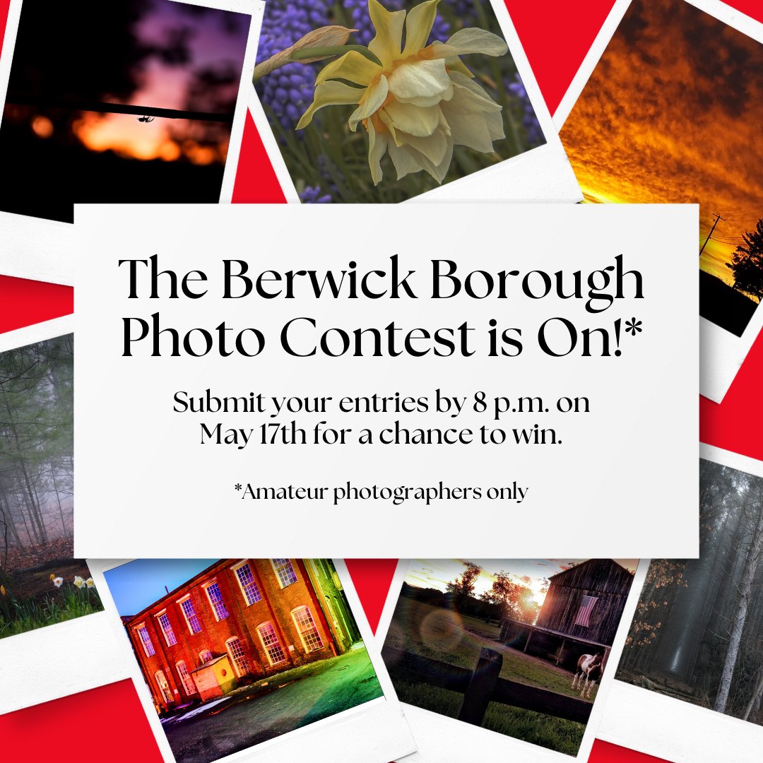 📷🌺 Make sure to enter our photo contest! Categories include People, Nature, Places, and Miscellaneous. You can submit one entry per category. Send all submissions to stephanie@insureberwick.com by May 17 at 8 p.m. to enter! #PhotographyContest