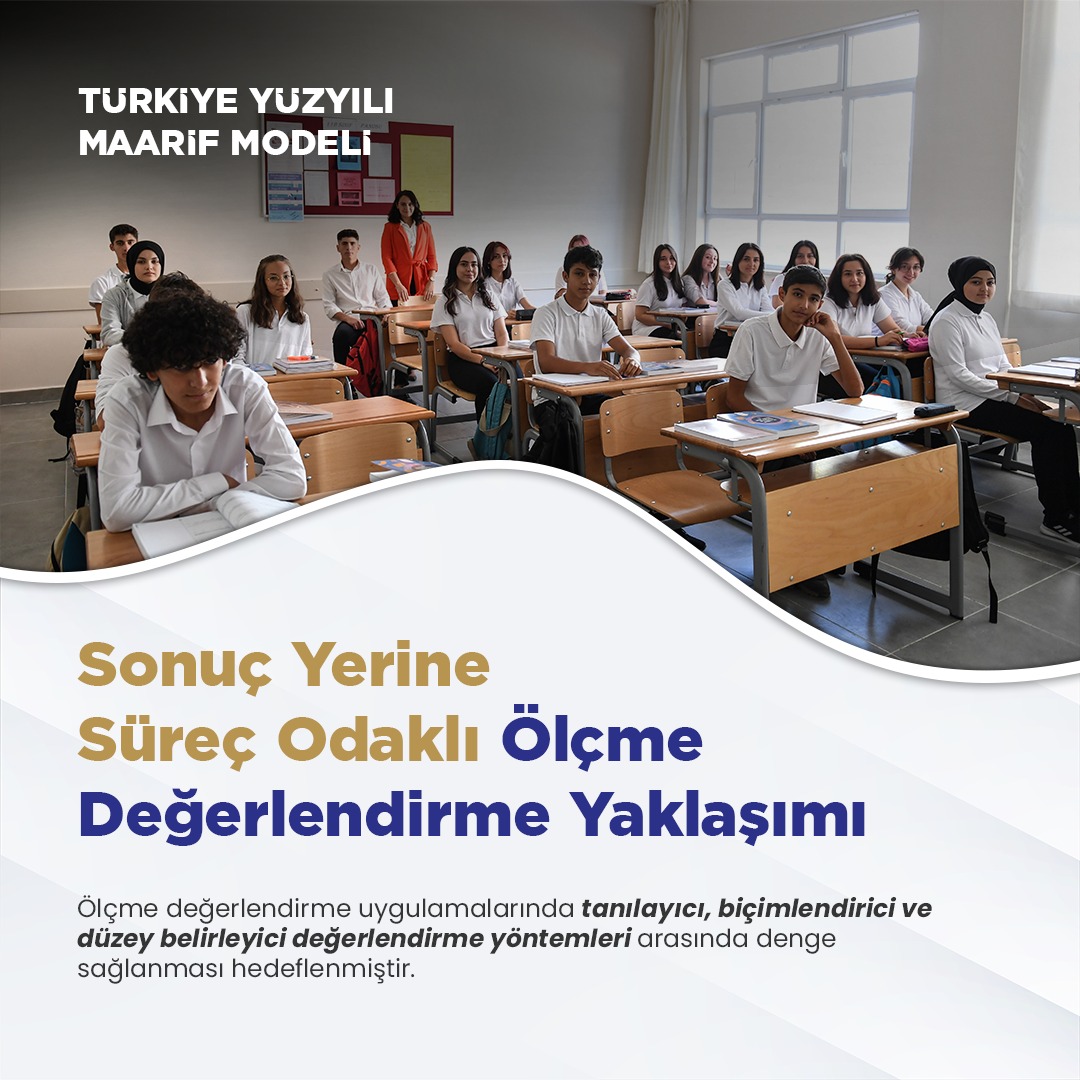 🇹🇷 "Türkiye Yüzyılı Maarif Modeli"

🔹"Sonuç Yerine Süreç Odaklı Ölçme Değerlendirme Yaklaşımı" ile:

Köklerinde bilgi, odağında beceri, hedefinde gelecek!

#KöklerdenGeleceğe