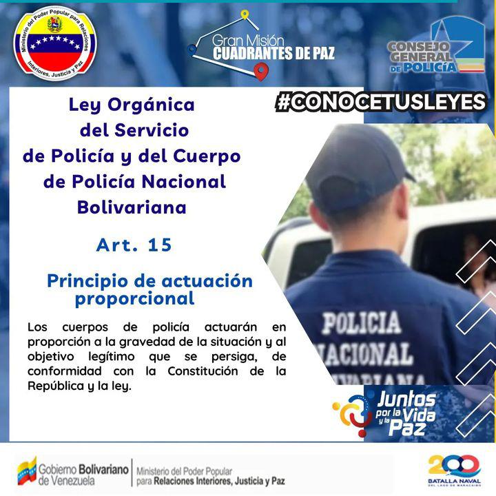📚#ConoceTusLeyes | Art. 15: Los cuerpos de policía actuarán en proporción a la gravedad de la situación y al objetivo legítimo que se persiga, de conformidad con la Constitución de la República y la ley.
#8Abr
#UniónYAcciónPatriótica