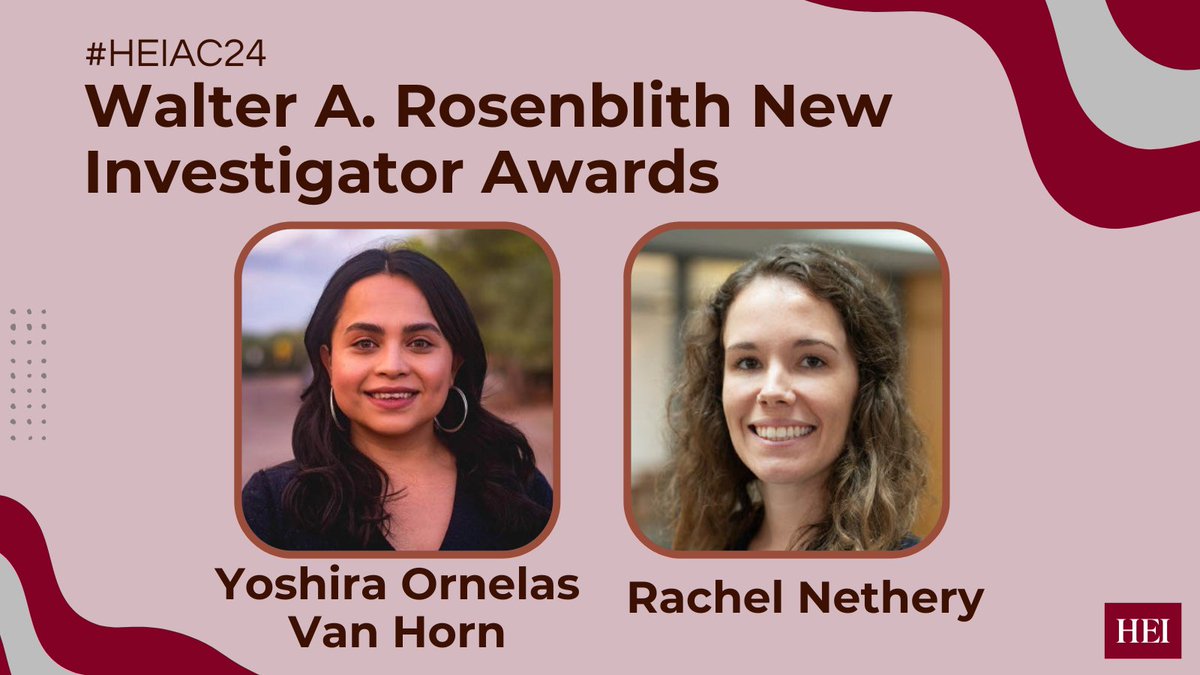 Currently at #HEIAC24, the 2024 Walter A. Rosenblith New Investigator & Jane Warren Awards are being presented.

Congratulations, @yoshi_ra, @lucilleborlaza, @GlenChuaClimate, @j_puvvula, @DrRachitSharma, and all the other awardees!
#AirQuality #AirPollution