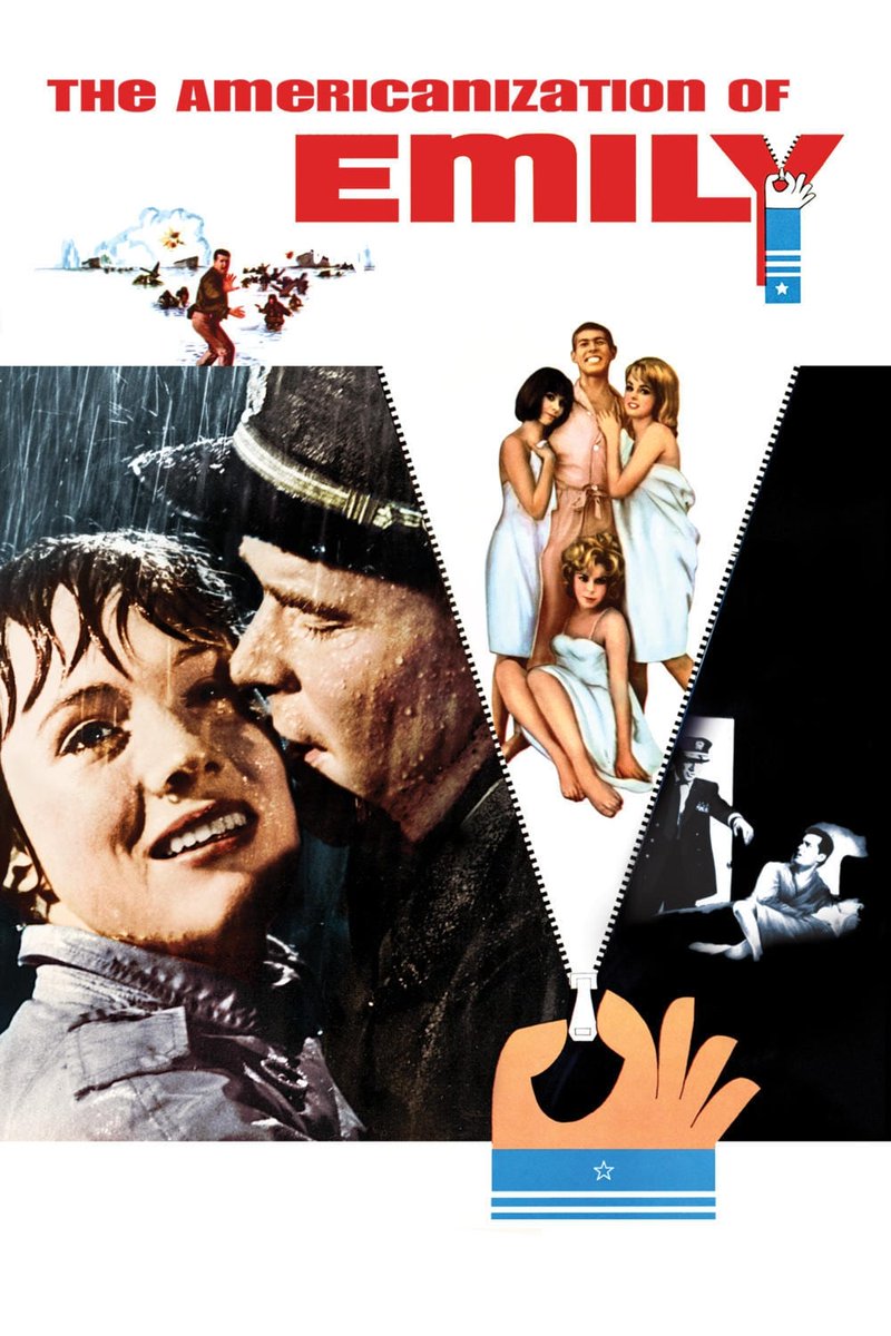 THE AMERICANIZATION OF EMILY (1964)
D: Arthur Hiller | James Garner, Julie Andrews, Melvyn Douglas
4:00PM EDT

American sailor Charlie Madison falls for a pretty Englishwoman while trying to avoid a senseless and dangerous D-Day mission concocted by a deranged admiral.
115m