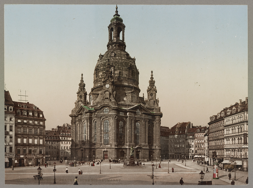 Dresden. Frauenkirche mit Neumarkt, ca. 1890-1906