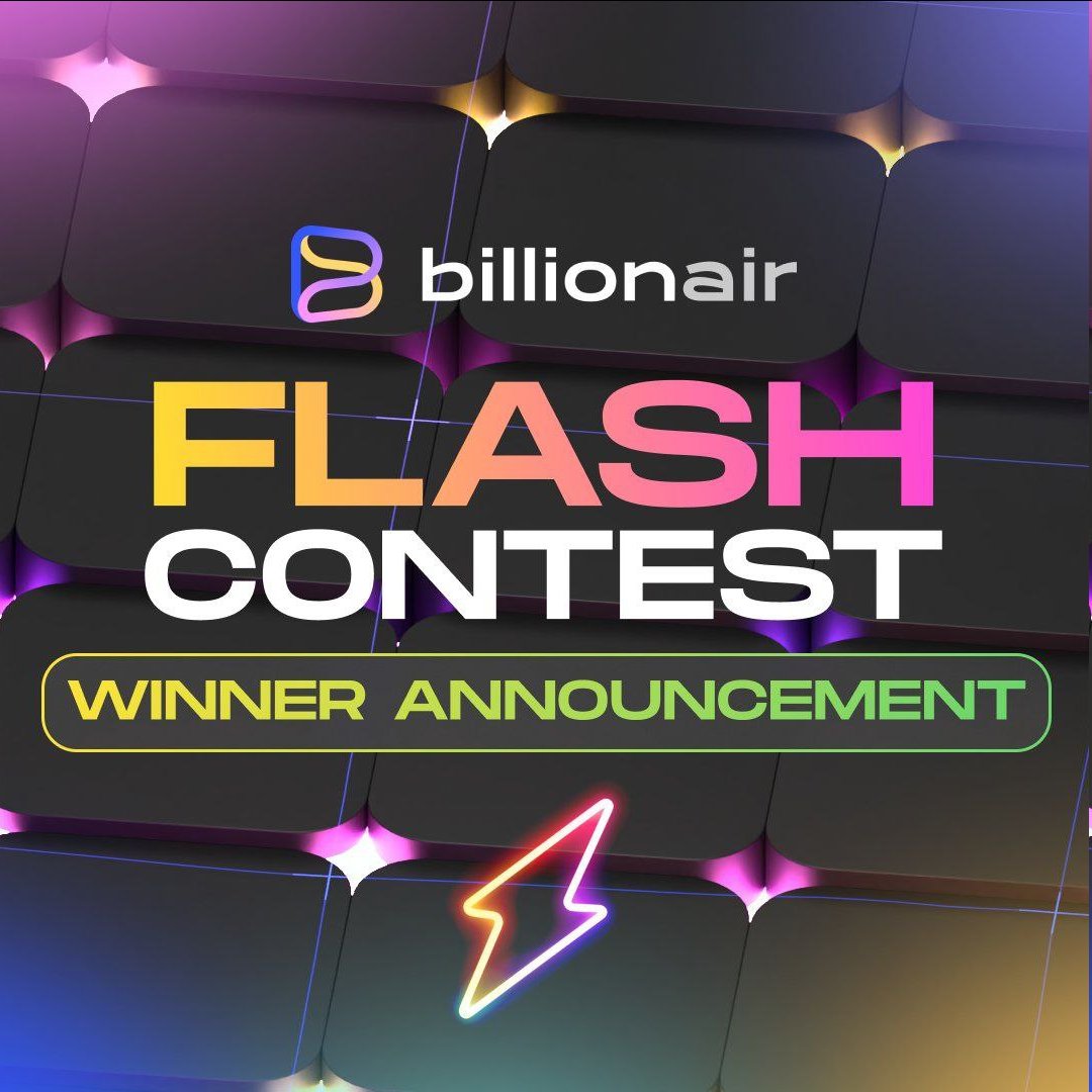 🏆🎉 Congratulations to CryptoRockeet, the latest winner of our #BillionAir flash contest! 🚀 Your spending spree was crazy! 🥇 Enjoy your well-deserved victory and reward! Stay tuned for more contest opportunities!