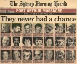 Today in history, 1996: Martin Bryant kills 35 people and wounds 23 others in the resort town of Port Arthur, Tasmania, Australia. The mass shooting led to significant strengthening of Australia's gun laws. What a concept. /1 #ResistanceGunReform #ResistanceRoots