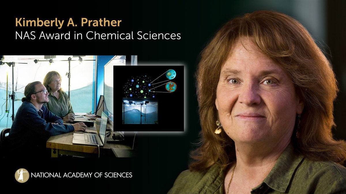 Accepting the 2024 NAS Award in Chemical Sciences is #NASmember Kimberly A. Prather of @UCSanDiego and @Scripps_Ocean for her pioneering research on aerosols. #chemistry #NAS161 #NASaward Watch live: ow.ly/pWZk50RqemO