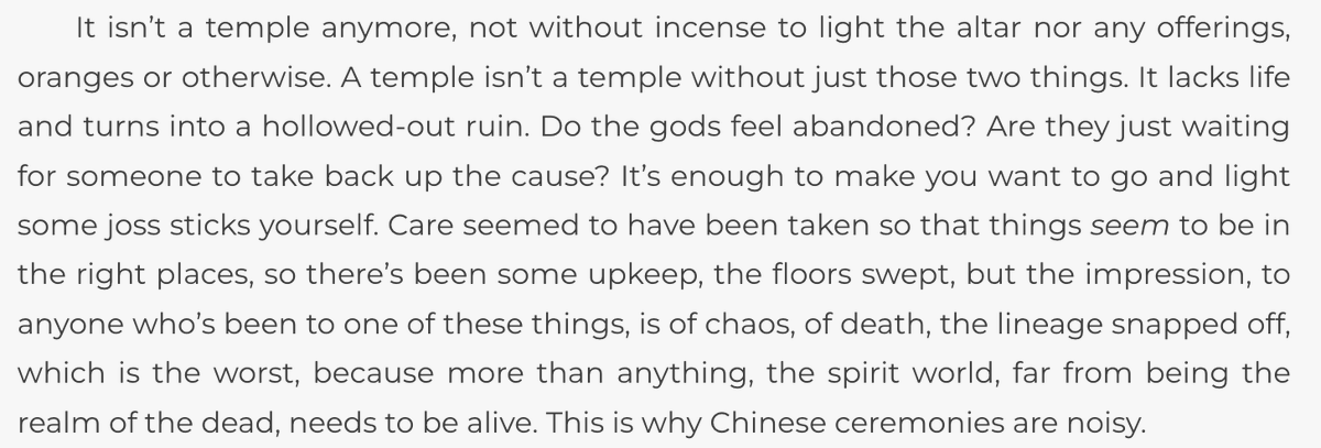 an aura- & foliage- & deity-rich register of remnant customs & ritual logistics ... by new_sinews issue8 (appearing this Summer!) contributor @alvinlu @YIVJournal yourimpossiblevoice.com/a-chinese-temp…