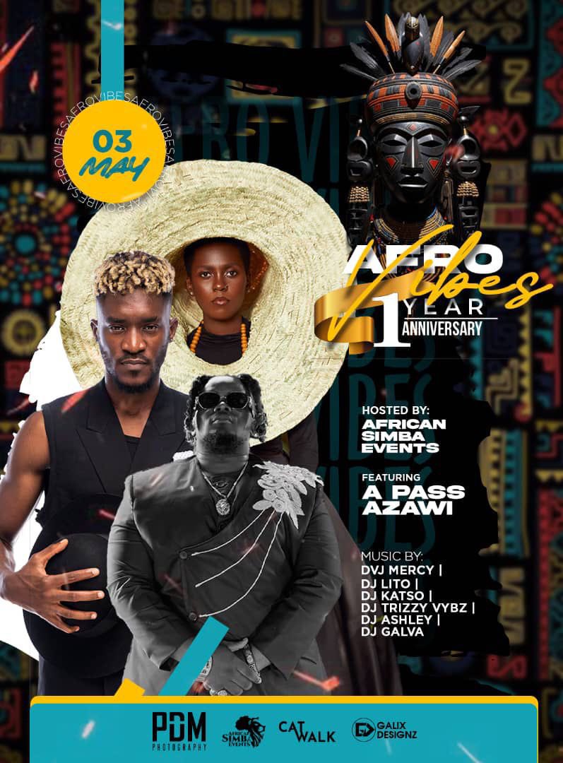 @AfricanVibzz has been serving the best Friday parties at Catwalk and now he is celebrating his one year anniversary. Let’s turn up and enjoy the party alongside Azawi & Apass. #Afrovibes