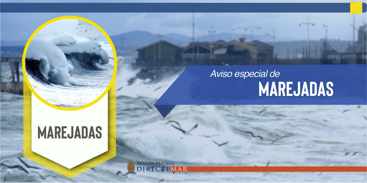 🟡ATENCIÓN🟡 A partir del 29 de #abril comenzará un nuevo evento de #Marejadas que afectará las costas del país, desde #GolfodePenas hasta #Arica, incluyendo el Arch. #JuanFernández. El fenómeno se extenderá hasta el #jueves 2 de mayo. Aviso➡️ bit.ly/3Xbqijj