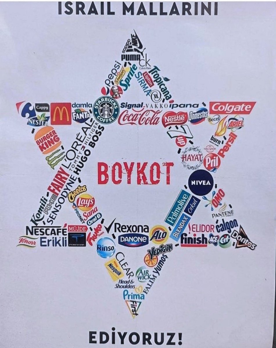Boykota devam edin!
Katliama ortak olmayın,onlara kurşun vermeyin!
#Boykot #Boycot #BoykotaDevam