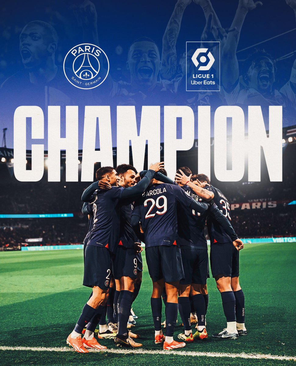 We’re officially Ligue 1 CHAMPIONS for the 12th time ❤️💙