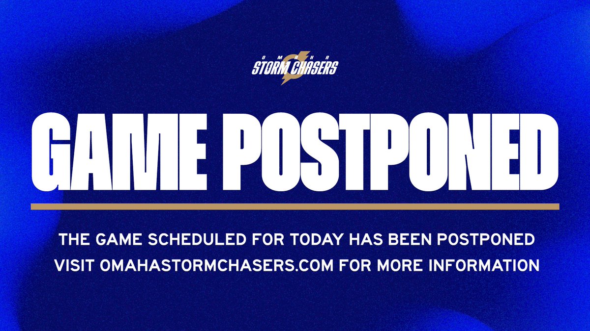 Today's doubleheader is postponed. The games will be made up on a date to be determined.