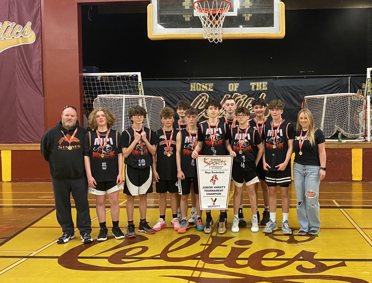 A BIG Congratulations to our Mount Pearl Intermediate Grade 9 Boys Basketball Team on taking Gold at the School Sport NL  Junior Varsity Championships.  Way to go guys!
#CommunityMatters #MountPearlProud #GoPanthersGo