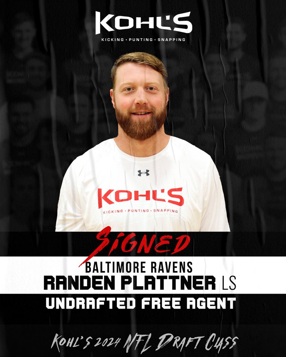 Kansas State long snapper Randen Plattner has signed as an undrafted free agent with the Baltimore Ravens. #KohlsSnapping #KohlsElite // #NFLDraft