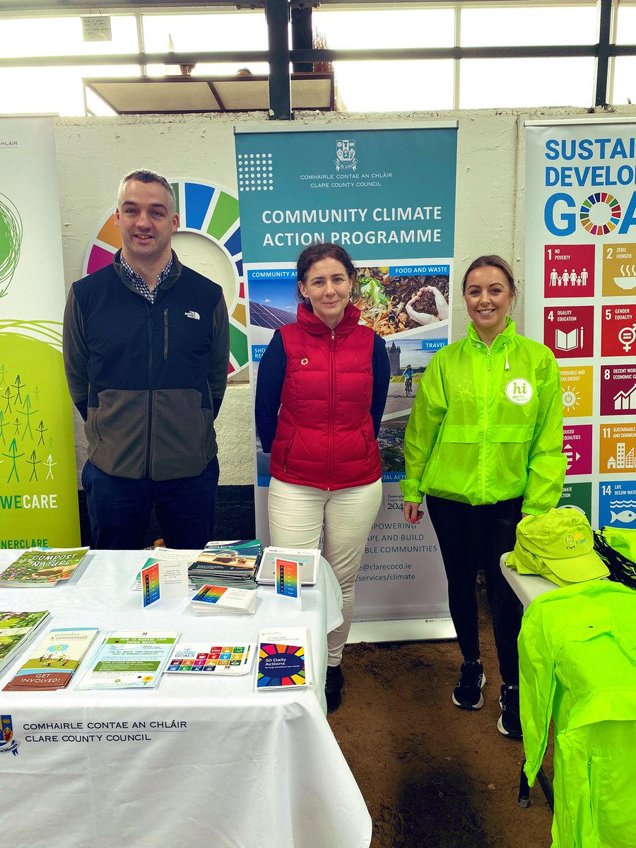 Attending events like today's #ClareGardenFestival with @healthy_clare is a fantastic way to engage with the community and promote #ClimateAction, #CircularLiving and their connections with #HealthyLiving #SDGsIrl @ClareCoCo #GreenerClare