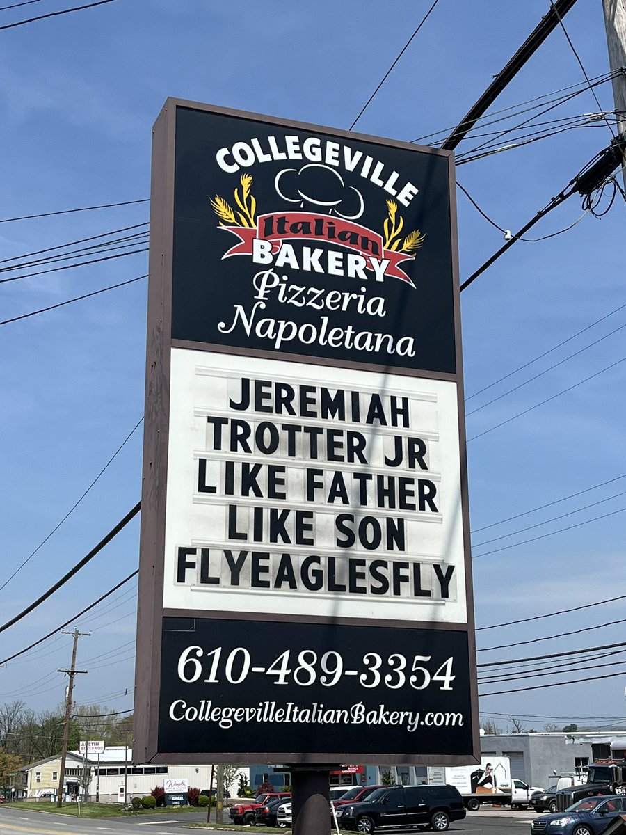 Congratulations @JTrotterJr_54 and welcome home! Wishing you the best in the NFL with the Philadelphia Eagles! #collegevilleitalianbakery #FlyEaglesFly #morethanabakery #NFLDraft #NFLDraft2024