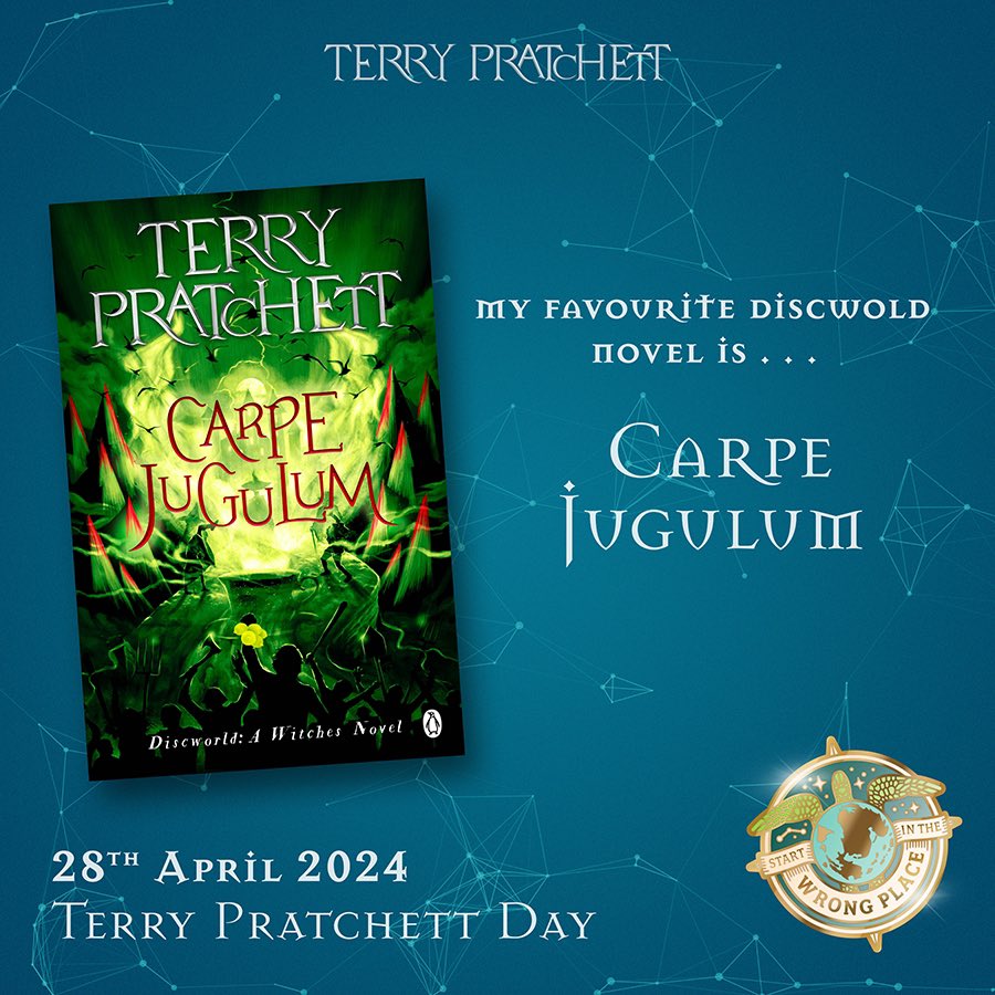 My favourite Discworld book. It took me ages to choose. #TerryPratchettDay