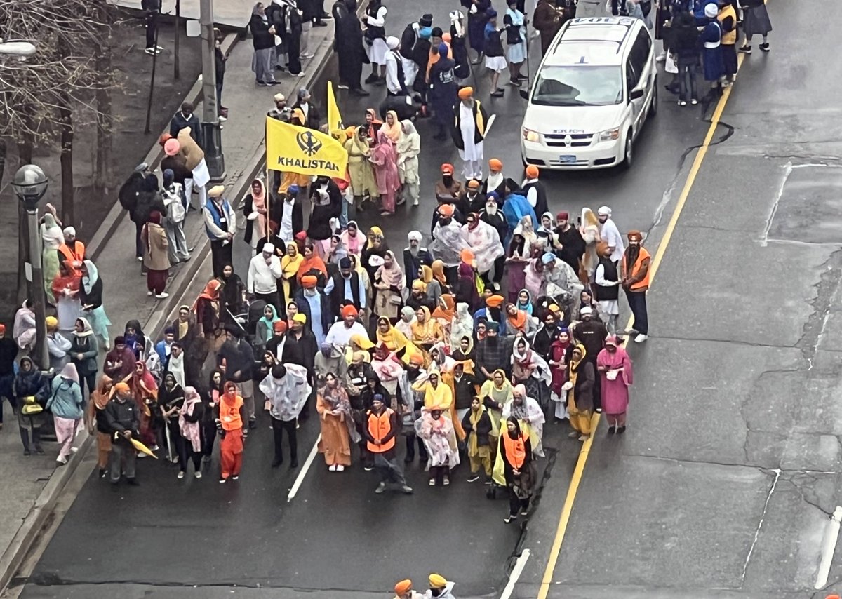 suppose to be a holy gathering for cultural & religious affair 

Perhaps it was all good & beautiful until khalistan flags and fake narrative billboards spotted 

Speak up against such radicalism  

#toronto #khalsaday #nagarkirtan