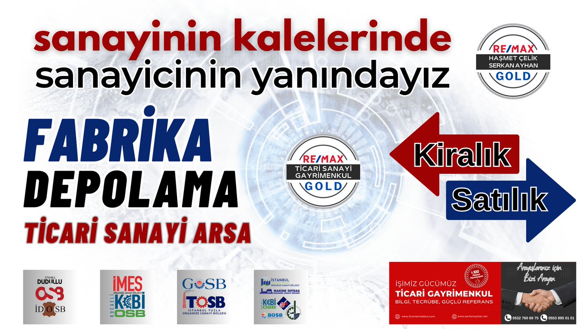 TicariHasmet's tweet photo. #kiralıkdepo #satılıkdepo #satılıkarsa #ibrahimhasmetcelik #remaxhasmet #kiralık #satılık #fabrika #depo #arsa #tuzla #gebze #dilovası #globalosb #sanayiemlakcim #ticarisanayiemlak #sanayiemlakçısı #ticarigayrimenkul #gosb #imesosb #dosb #itosb #tosb #kobiosb #deriosb #dudulluosb https://t.co/KSe6w9uOS1